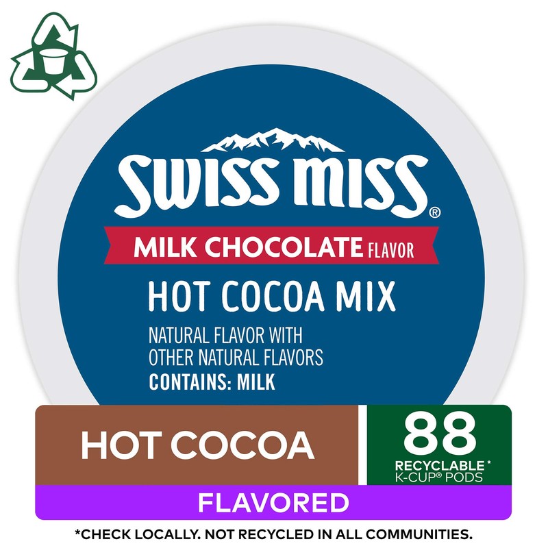 Swiss Miss Milk Chocolate Hot Cocoa, Keurig Single-Serve K-Cup Pods,