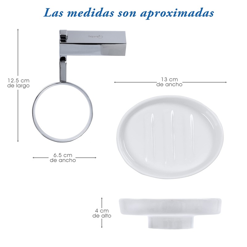 GRAVITA Jabonera de Cristal con Base