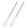 2‑Pcs 11‑Inch Mini Whisk, Small Whisk with Long‑Handle