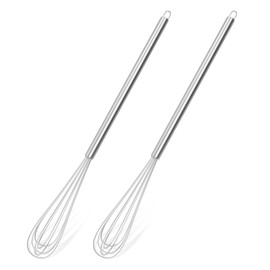 2‑Pcs 11‑Inch Mini Whisk, Small Whisk with Long‑Handle