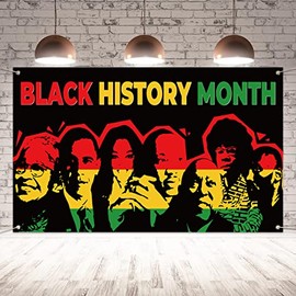 Black History Month Backdrop Black History Month Banner Black History Month Poster Pan African American Decoration and Supplies for Home