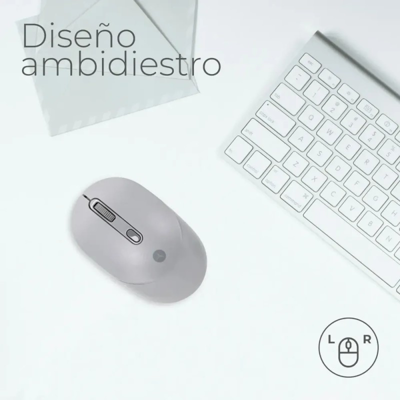 Mouse Techzone Inalámbrico Click Silencioso 1600 Dpi Gris Gris