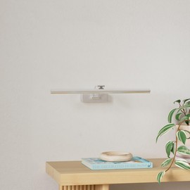 HOWMZON Picture Light, 16 inches Art Light with Remote, Wireless Picture Lights for Wall, Full Metal Battery Painting Lighting for Artwork, Gallery,Mirror (Chrome)