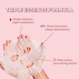 TONYMOLY Set de regalo de mascarillas en hoja – Paquete surtido de mascarillas faciales coreanas con esencias hidratantes y vitamínicas, paquete de 10