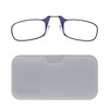 ThinOptics Universal Pod Rectangular Reading Glasses, Purple Frames/White Case, 1.5