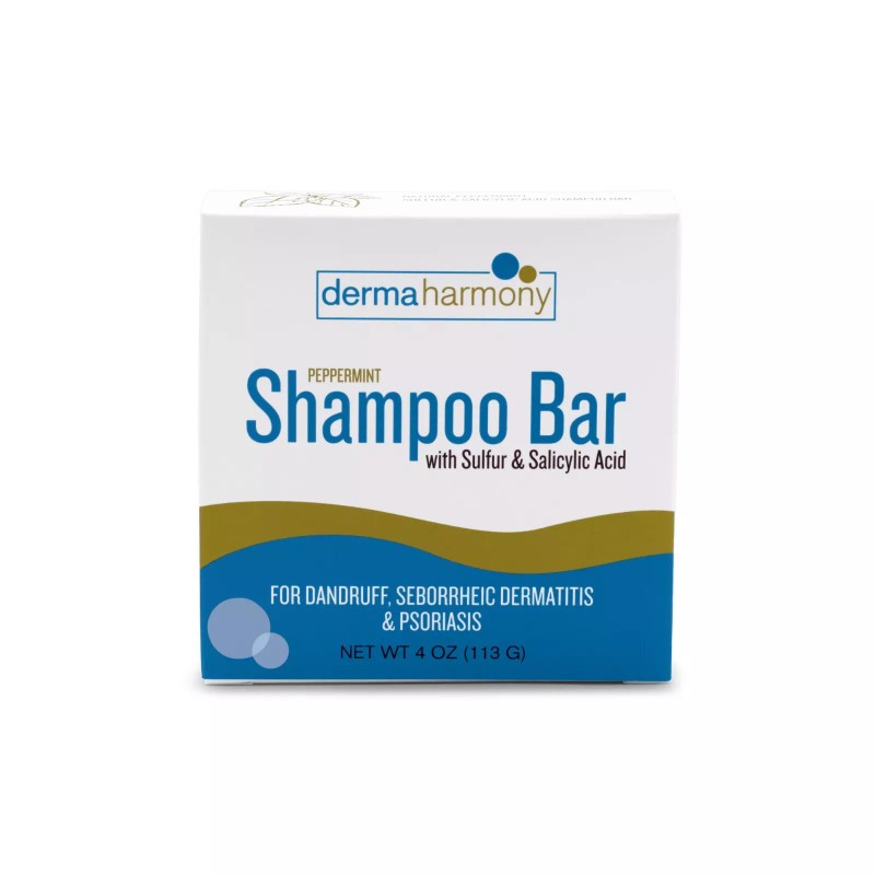 DermaHarmony Sulfur & Salicylic Acid Dandruff Shampoo Bar - Peppermint