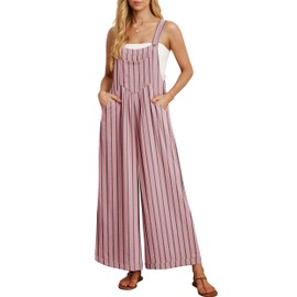 IWOLLENCE Jumpsuit for Women Wide Leg Overalls Women Dungarees with Adjustable Straps and Pockets Maternity Clothes