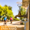 KPALAG 3/8inch Square Hydrant Key, Steel Sillcock Water Key, Shut