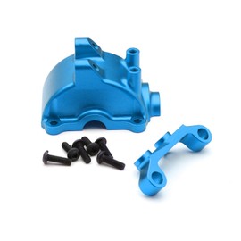 XBERSTAR RC Differential Cover for Tamiya TT02 TT-02 1/10 RC Differential Cover Front Rear Aluminum Gear Cover Arm Code Holder Upgrade Parts (Blue)