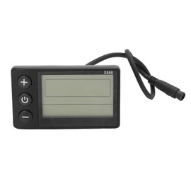 RiToEasysports Bike Speedometer, ABS LCD S866 Display Meter Control Panel with 6 Pin Connector for Electric Bike Modification