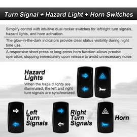 Universal Turn Signal & Horn Wiring Harness Street-Legal Upgrade Compatible with Polaris Ranger General Fit Can Am Defender Commander Maverick X3 Fit Honda Pioneer Talon Fit Kawasaki Teryx Fit Yamaha