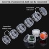 BENECREAT 40 PCS Plastic Stackable Bead Storage Containers Clear Round