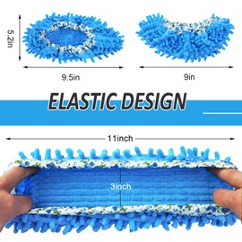 Mop Slippers Shoes Cover Duster - Microfiber Mopping Slippers for Floor Cleaning,Floor Cleaning Tools, Washable Reusable Mop Socks Mop Shoes Microfiber Foot Socks (2 Pairs)