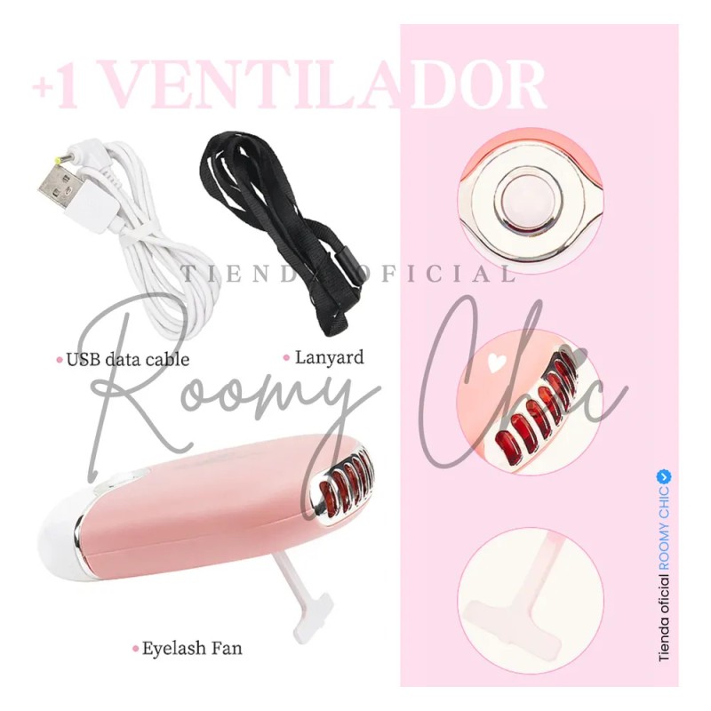 Ventilador+50 Cepillos+100 Microbrush Extensiones Pestañas