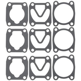Briny River 3 Sets Air Compressor Valve Plate Gaskets Cylinder Head Base Washers for Air Compressor, Hole Spacing 48 * 62mm