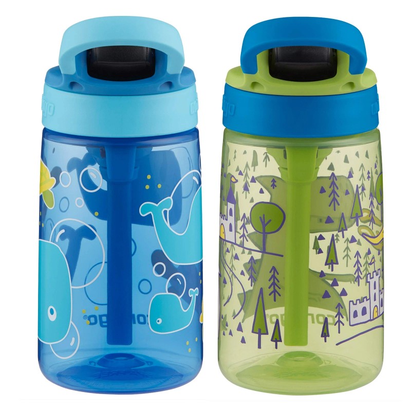 Contigo Kids AUTOSPOUT Straw Water Bottle 14oz Pack of 2