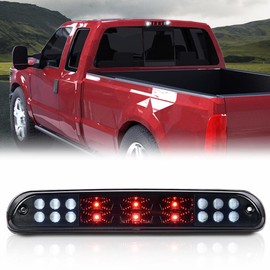 DOTCOM LED 3rd Third Brake Light,Compatible with 1999-2016 Ford F250 F350 F450 F550 Super Duty/Fit 1995-2003 Ford Ranger,Third High Mount Stop Lamp Tail Cargo Lamp,Smoky Lens Black Housing