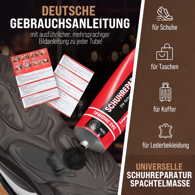 Langlauf shoe supplies repair paste for shoes and sole repair.