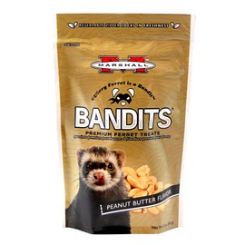 Marshall Pet Products Bandits Ferret Treats - Peanut Butter Flavor, 3 oz - Soft, Chewy Snacks Packed with Nutrients to Support Happy, Healthy, and Active Ferrets