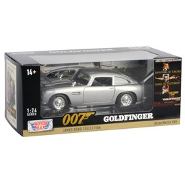 OPO 10 - Miniature car reproduced in 1/24 Scale Compatible for Aston Martin DB5 James Bond Collection Goldfinger - Motormax 79857