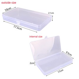 Gebildet 8 Pieces Mixed Sizes Rectangular Empty Mini Storage Box for Mini Plastic Organiser for Small Items and Other Craft Projects