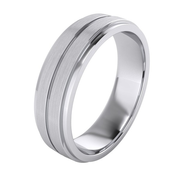 Heavy Solid Sterling Silver 6mm Unisex Wedding Band Comfort Fit