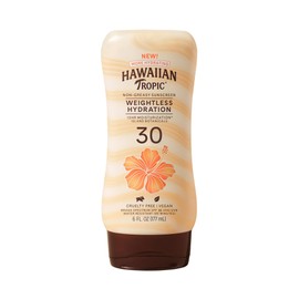 Hawaiian Tropic Weightless Hydration Lotion Sunscreen SPF 30, 6oz | Oil Free, Broad Spectrum, Oxybenzone Free, Body Sunscreen