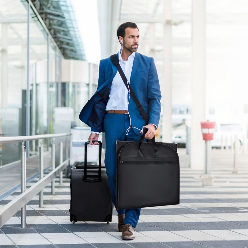 ecooe 2 x Garment Bag, Black Garment Cover, Clothes Protector,