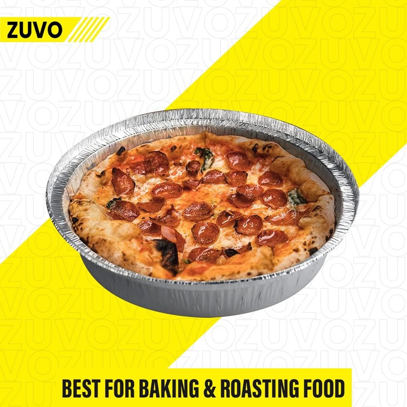 Zuvo Round Aluminium Containers – Pack of 20 Foil Flan