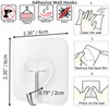 DGYB 20 Pcs Clear Adhesive Hooks for Hanging 22lb Self