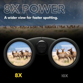 Nikon PROSTAFF P3 8x42 Binocular | Waterproof, fogproof, rubber-armored Full-Size Binocular, wide field of view & long eye relief | Official Nikon USA Model
