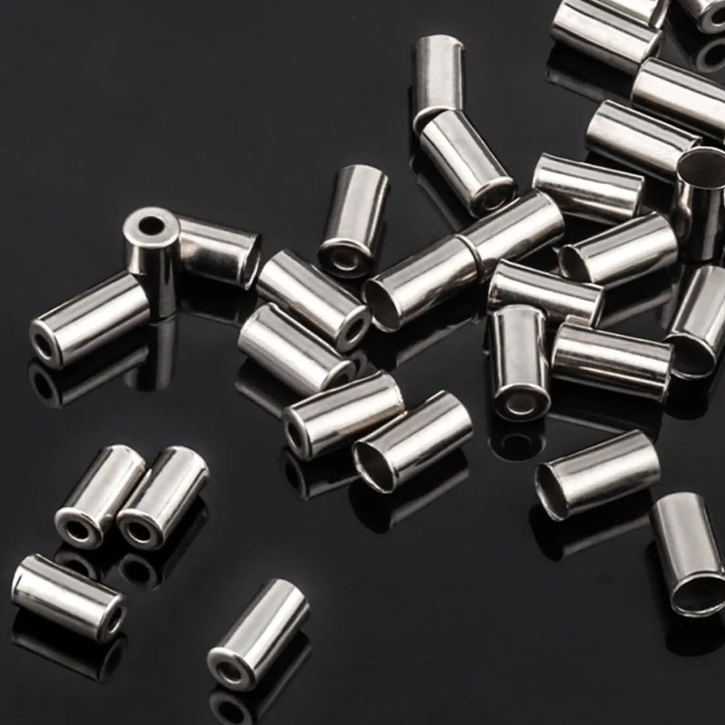 NHP Pack of 100 Silver End Caps, Shift Cable End