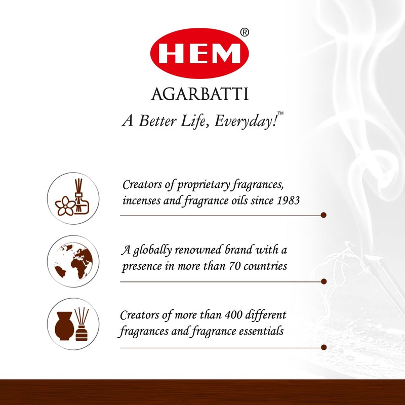 HEM Sandalwood Backflow Incense Cones – Pack of 40 Brown