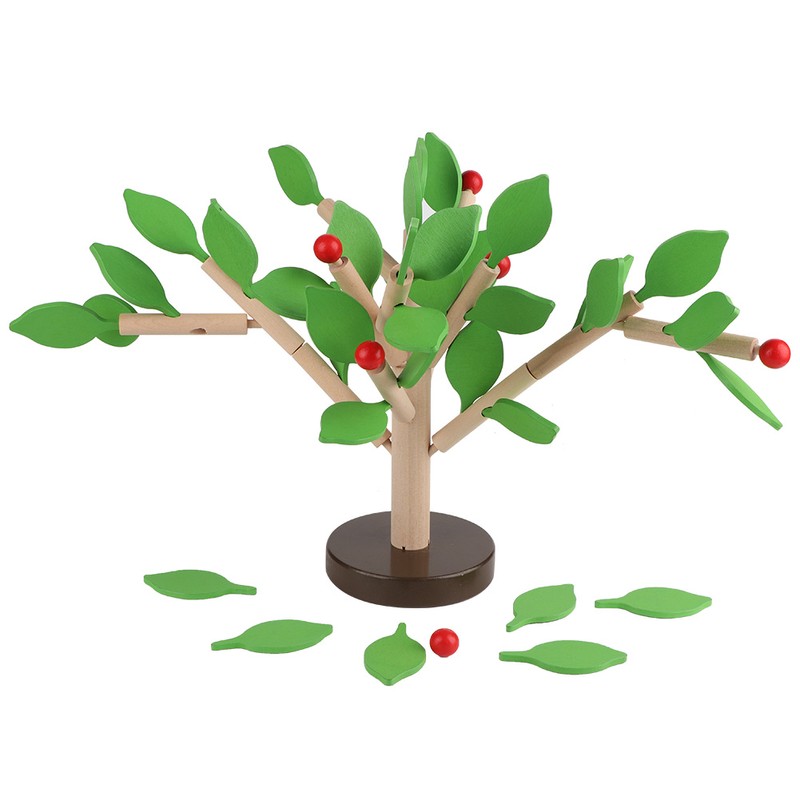 Wood Building Blocks Tree Set DIY Puzzle 3D Wooden Assembled