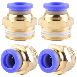 4 x 8 mm 3/8 inch PT Male Thread Straight Push to Connect Fittings Insert Hose Pneumatic Quick Connector