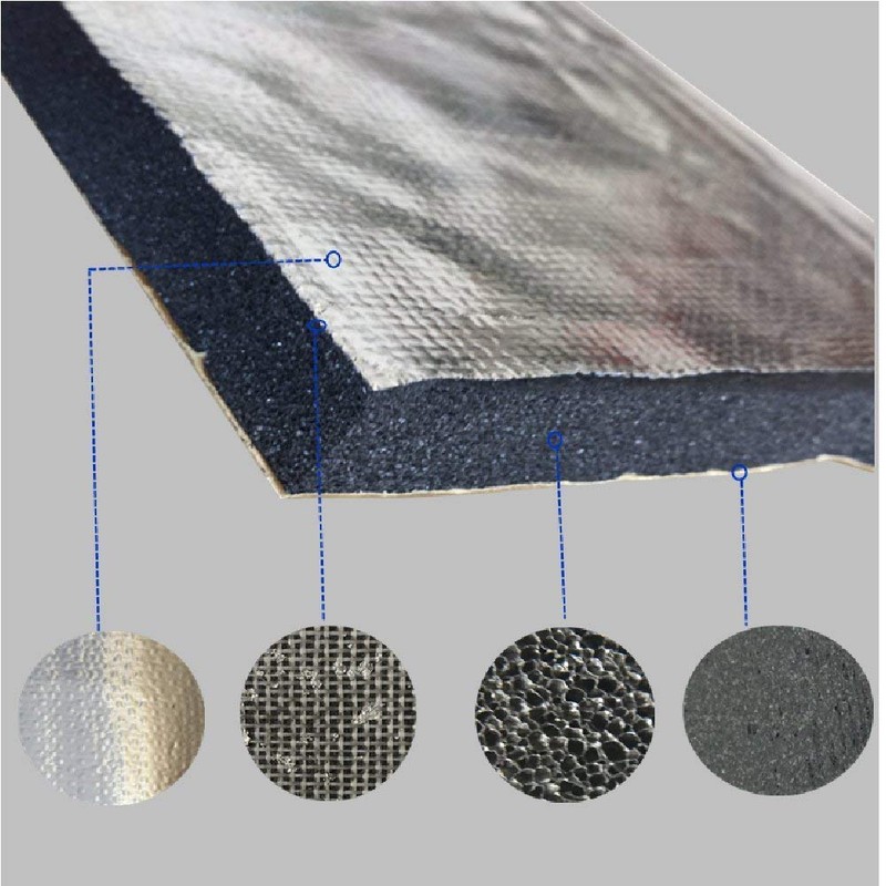 160"x40" Car Sound Deadener Aluminum Heat Shield Insulation Mat 6MM