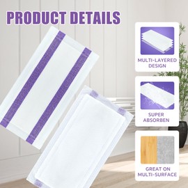 30 Count Disposable Wet Pads Refill for Swiffer Wet Jet Spray Mop,Wet Jet Pads for All Floor Types,Disposable Multi Surface Wet Jet Hardwood Floor Cleaner for swiffer Wet Pads Refill