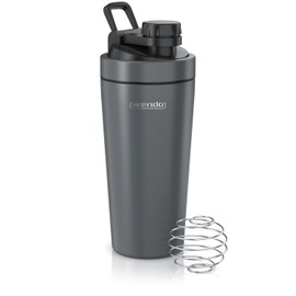 Arendo - Protein Shaker Stainless Steel 750 ml, Protein Shaker with Mixing Ball, BPA-Free, Mixing Cup, Metal Premium Protein Shaker, Carry Handle, Dishwasher Safe, To Go for Yoga Fitness Sports, Cool