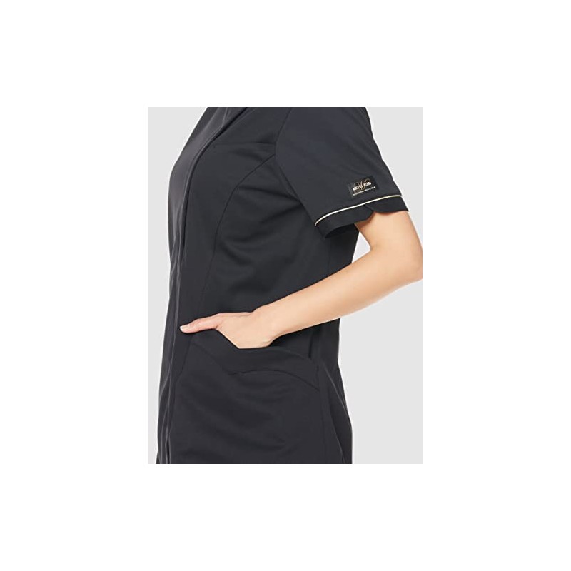 Michelle Clan MK0041 Women's Jacket (Anti-See-Through/Anti-Static/Stretch/Antibacterial/Easy Care/Industrial Washing), C-10 Black