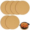 Flintronic Set of 6 Pot Coasters, 18 cm Diameter, Cork