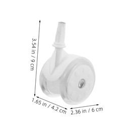 WHAMVOX 2pcs Wheel Hand-twisted Wheel Wheels Mini Ball Accessories Stroller Replacement Wheels Robot Accessories for Walkers Wheels for Walker Rubber White