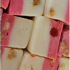 The Fudge Factory Hand Made Soft Nougat Gift Pouch 600g (Pink & White - Strawberry & Vanilla)