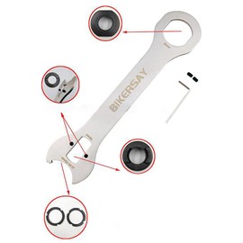Dickly Universal Bicycle Spanner Cycling Head Axle Hub Steel Open End Bike Wrench for