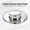 Pop-Up Bathroom Sink Drain Stopper with Hair Catcher Filter, Push-Button