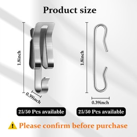 50PCS Heat Cable Roof Clips,Gutter Heater Cable Clips Roof De-Icing Heat Cable Clips and Spacers Kit Roof Clips Gutter Cable Fixing Hooks for Installing Heat Tape(25 Clips + 25 Spacers)