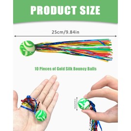 KGDUYC Bouncy Ball - 10 Pieces Bouncy Ball for Children, Bouncy Balls Springball Rubber Ball Toy, Birthday Party Fillers for Party Bags, Children's Birthday Party Favours