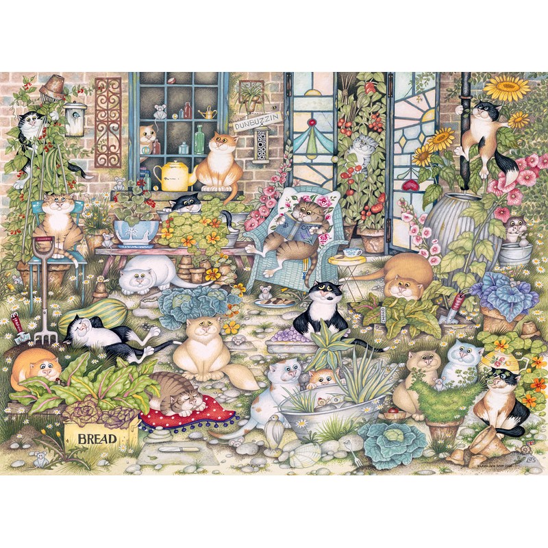 Ravensburger Crazy Cats The Good Life 500 Piece Jigsaw Puzzle