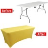 Skyour Stretch Spandex Tablecloth 4FT/5FT/6FT/8FT Foldable Rectangle Elastic Fitted Tablecloth