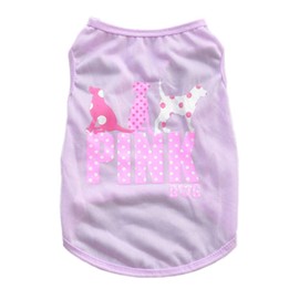 Alroman Pet Shirts Dog Vest Puppy Tee Dog T-Shirt Cat Vest Cat Shirts Pet Clothes for Small Female Dogs and Cats Doggie T-Shirt Cats Apparel Puppy Summer Apparel Pet Beach Wear (XS, Light Purple)