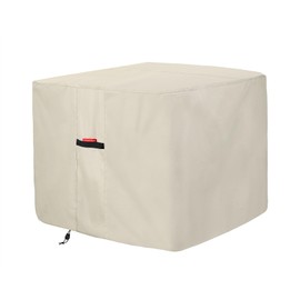 Porch Shield Waterproof AC Covers – Heavy Duty Square Air Conditioner Cover for Outside Unit Up to 34''L x 34'' x 30'', Tan